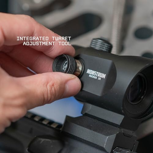 Monstrum Ruckus 3X Prism Scope with Shake Awake - DX1 Reticle