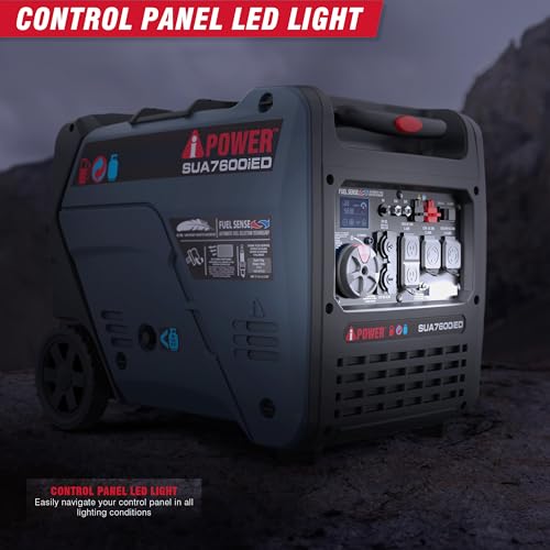 A-iPower 7600W Dual Fuel Inverter Generator with Electric Start, RV Ready