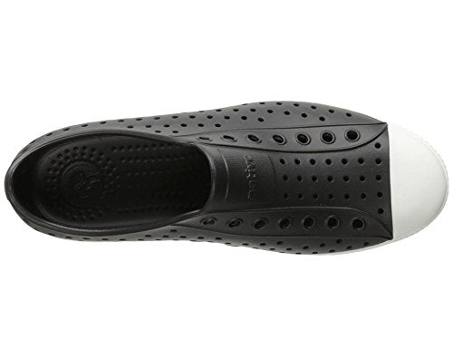 Native Shoes Jefferson Unisex Lightweight Slip-On Sneakers - Jiffy Black / Shell White 12 Women / 10 Men