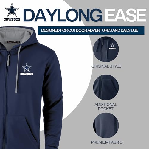 Dunbrooke Men's NFL Dallas Cowboys Navy Full-Zip Hoodie - X-Large