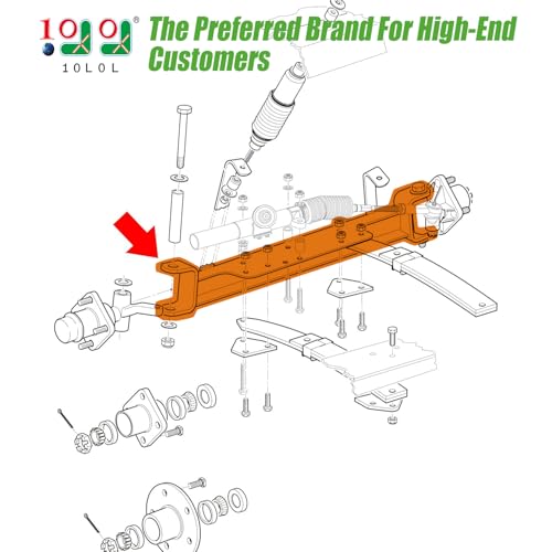10L0L Golf Cart Front Axle Weldment for EZGO TXT 2001+ Gas & Electric Vehicles