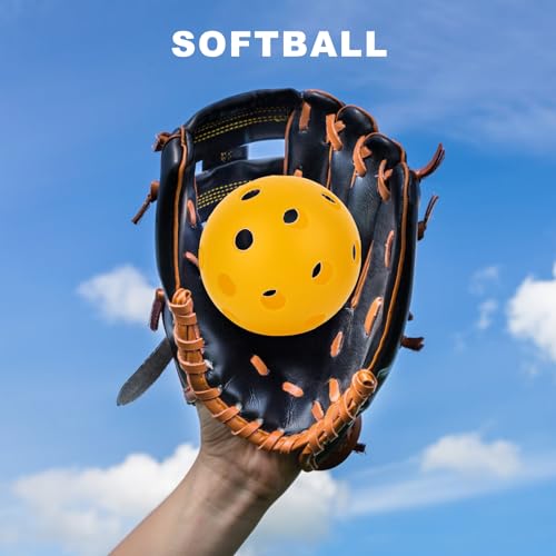 11 Inch Practice Plastic Softball - 6 Pack with Mesh Storage Bag