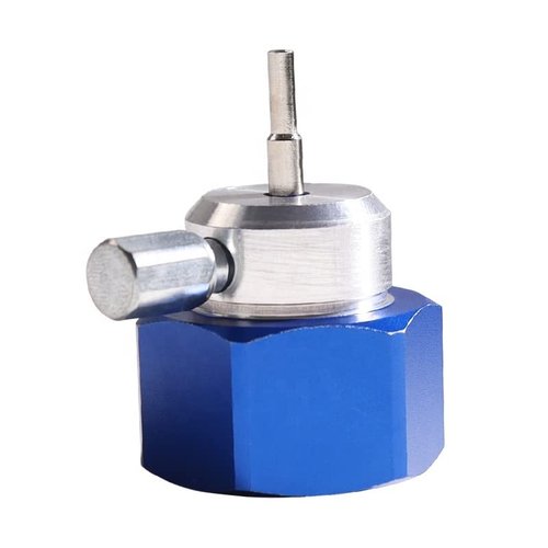 Manloney LLC Propane Refilling & Charging Adapter for Airsoft and Green Gas Cans with Silicone Oil Port (Blue)