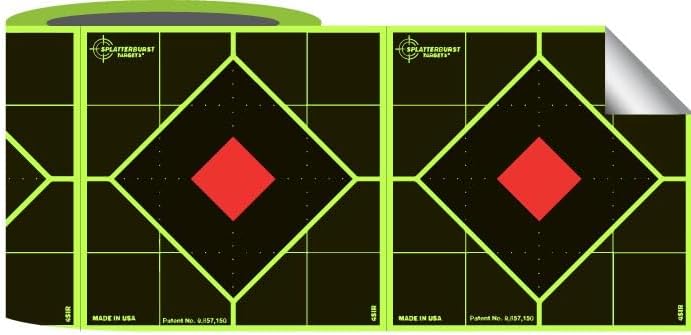 Splatterburst Targets - 200 Pack of 4-Inch Self-Adhesive Shooting Target Stickers | Ideal for Gun, Rifle, Pistol, Airsoft