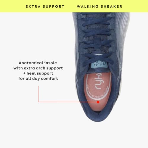 Women's Devotion Plus 3 Walking Shoes Navy 7.5 – Comfortable Fitness Sneakers