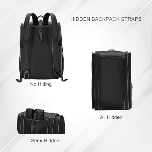 TILDOSAC Large Pickleball Bag 15.5 x 9.84 x 22 Black - Paddles, Shoes & Accessories