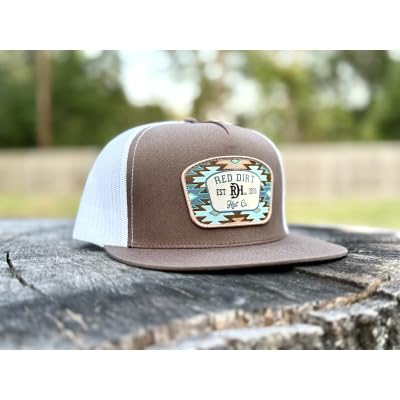 Aztec Jango Brown/White Adjustable Snapback Hat - Unisex Trucker Style