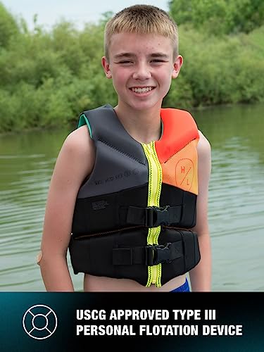 HyperLite Elite Youth Life Jacket for 50-90lbs | USCG Approved Water Safety & Water Sports