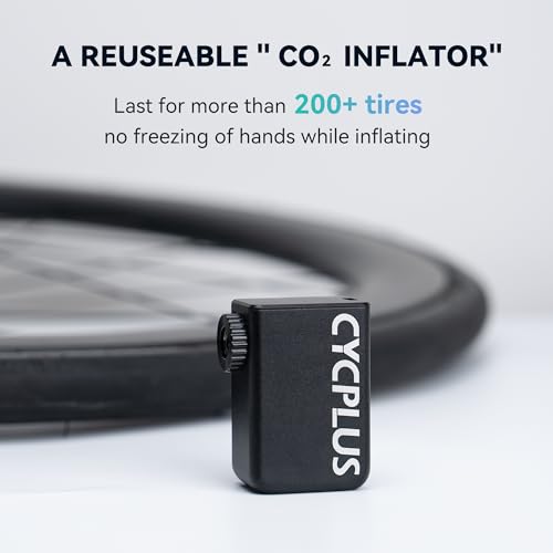 CYCPLUS Tiny Bike Pump Black - Portable Electric Inflator for Bicycle Tires