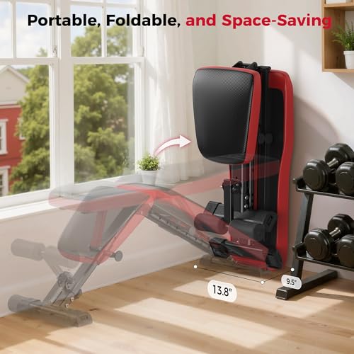 FLYBIRD C-FB299 Adjustable Weight Bench for Full Body Home Gym, Incline Flat Decline