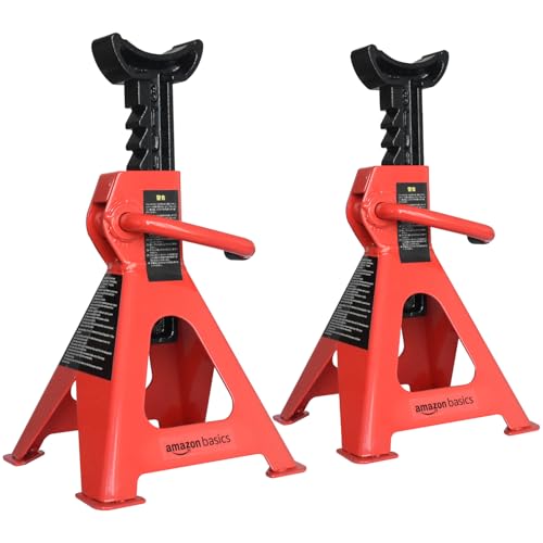 3 Ton Steel Auto Jack Stands with Adjustable Height and Safety Lock - Pair
