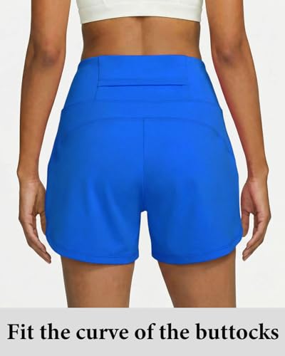 3.5" Women's Running Shorts with Pockets - Small, Light Blue