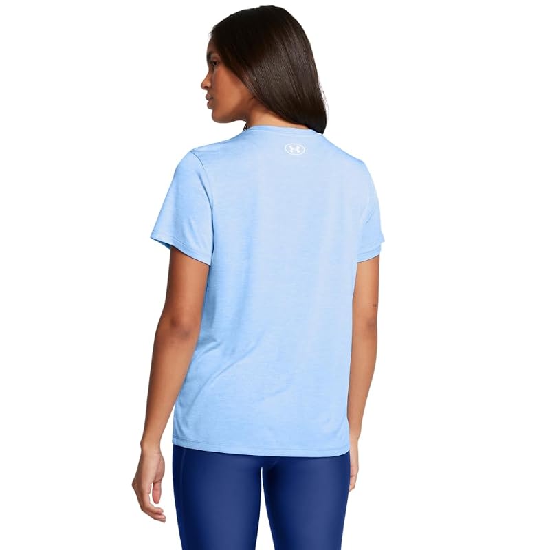 Under Armour Women's Tech Twist Short Sleeve Crew T-Shirt - Horizon Blue / White, Large