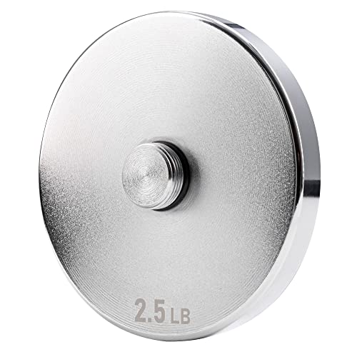 Northdeer 2.0 Upgraded Adjustable Steel Dumbbell Weight Plates 2.5 lbs x 8 Silver