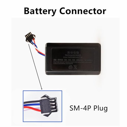 Cecicebb 7.4V Lipo Battery 500mAh for Electric Water Gun 2 Pack with USB Charger Cable