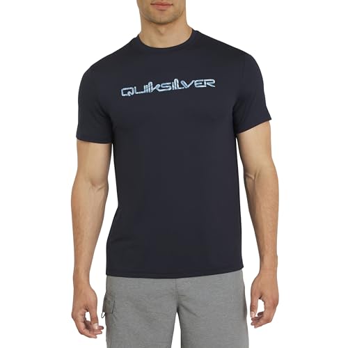 X-Large Men's UPF 50 Sun Protection Short Sleeve Swim Tee Navy