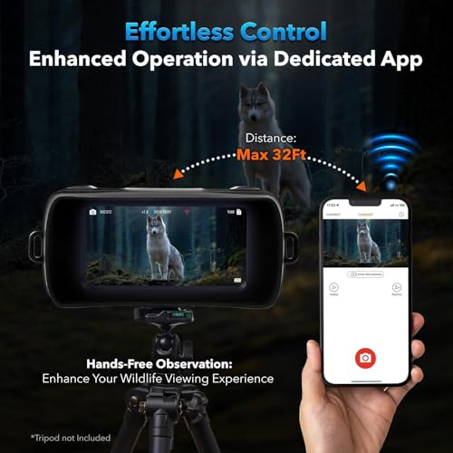 4K UHD Rechargeable Night Vision Goggles with Remote App Control - Black