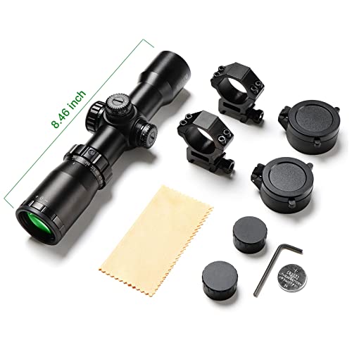 SVITVU Crossbow Scope 1.5-5x32 Red/Green Illuminated Reticle Waterproof 300-450FPS