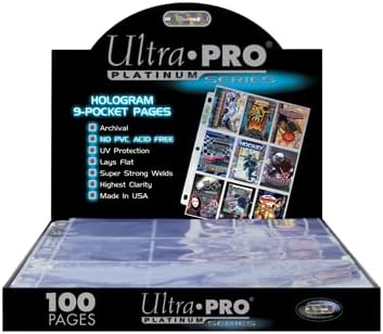 Ultra Pro 9 Pocket Pages - Platinum Series Card Sleeves for Trading Card Binders | 100 Pages