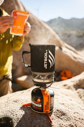 Jetboil MicroMo Carbon Camping Stove with Adjustable Heat Control - Lightweight Backpacking System