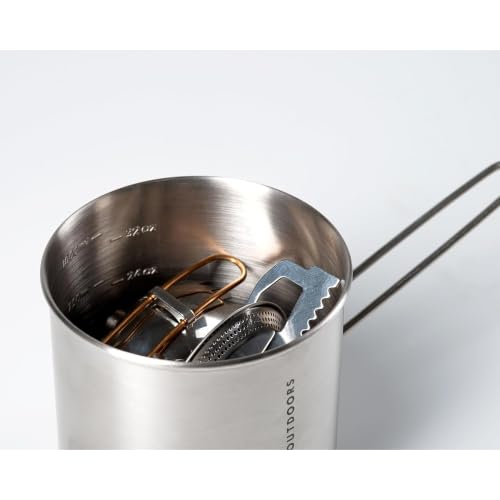 GSI Outdoors Glacier Stainless Camping Cookset with Pot, Frypan, Cups & Bowls