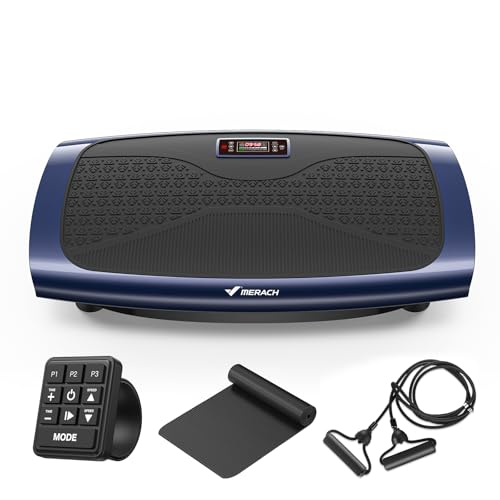 MERACH CV60 4D Vibration Plate Exercise Machine Blue - 120 Speeds & 3 Presets