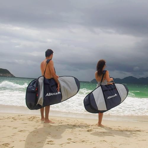 Surfboard Travel Bag 6'0-10'0 Foam Padded Cover with Gear Pocket