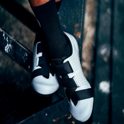 Unisex Cycling Shoes with Velcro Closure - Black 9.5