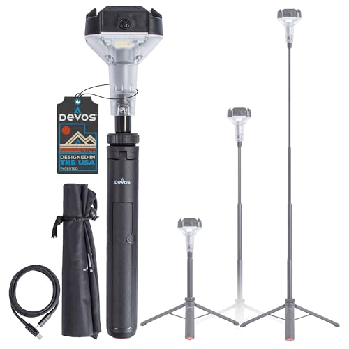 Devos LightRanger 800 Mini Telescoping Camp Light - Black, 800 Lumens, Rechargeable, Portable & Waterproof