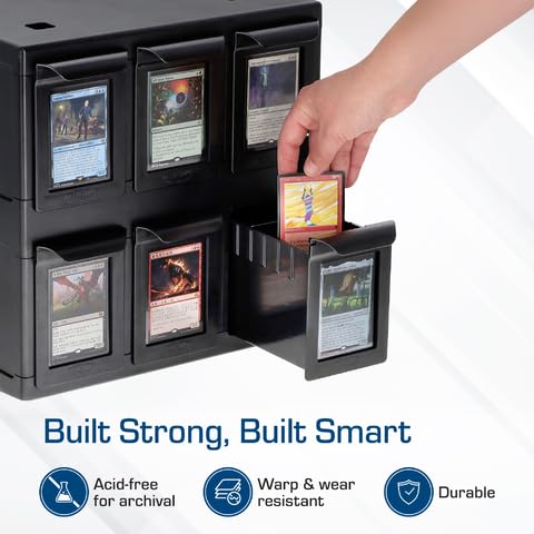 BCW Black 6-Drawer Card Catalog for Sports & Trading Cards