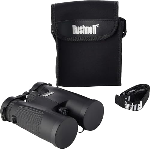 Bushnell PowerView 10x42 Compact Roof Prism Binoculars - Black