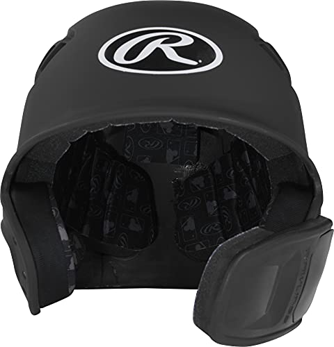 Rawlings R16 Velo Reversible Baseball Batting Helmet - Matte Black, Senior (6 7/8" - 7 5/8")