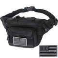 Meprona Tactical Fanny Pack 1 Pack Black Military Waist Bag Outdoor Utility