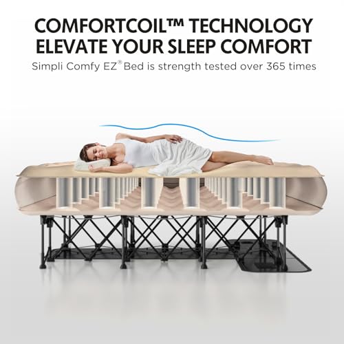 Self-Inflating Twin Air Mattress with Built-In Frame - Easy Setup & Waterproof