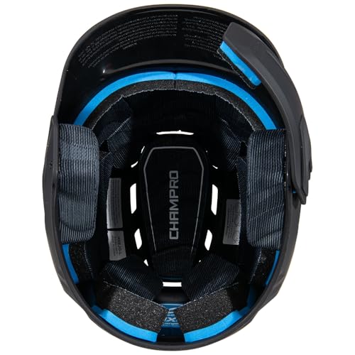 Baseball Batting Helmet with Jaw Guard - Matte Finish, X-Large, Black