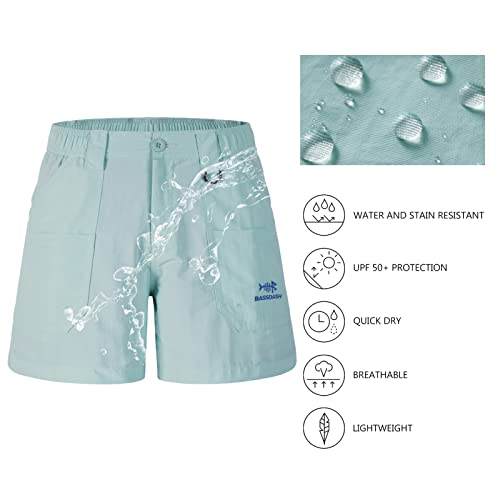 X-Small Youth Fishing Shorts UPF 50+ Water-Resistant Quick Dry Cargo Pants - Seafoam