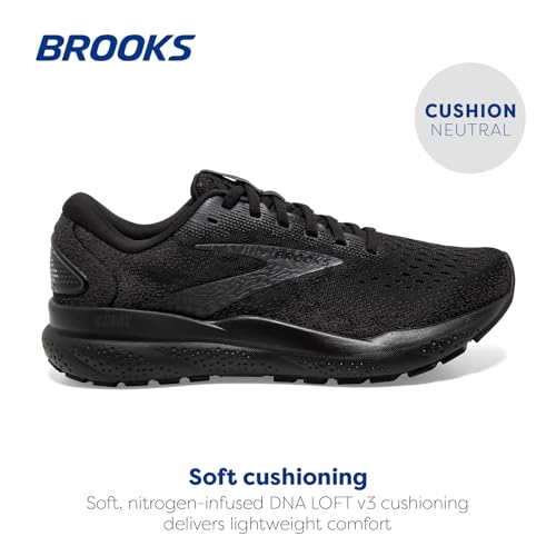 Brooks Women's Ghost 16 Running Shoes - Size 10.5 Black/Black/Ebony