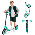Teal Kick Scooter for Kids Adults 6+ Years, 220lb Capacity, Adjustable Handlebar