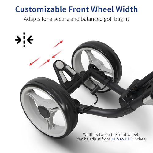 Caddytek Superlite 4 Wheel Golf Push Cart Explorer Dark Grey