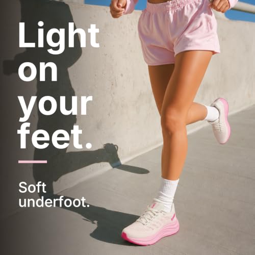K-Swiss Women's Shadx Running Sneakers - White & Pink, Walking & Jogging Shoe