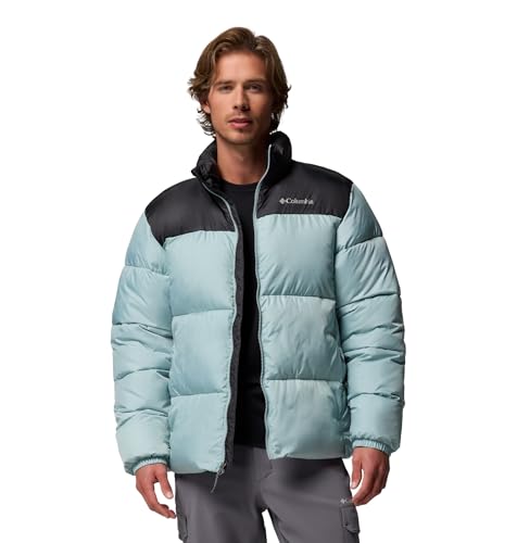 Men's Puffer Jacket - Lightweight Waterproof Insulated Coat, Large Blue