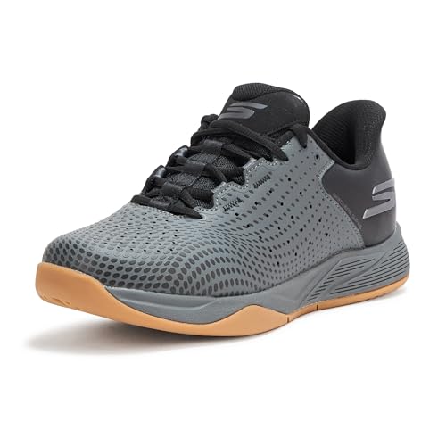 Skechers Men's Slip-Ins Viper Court Reload Black Charcoal US 8 Sneakers
