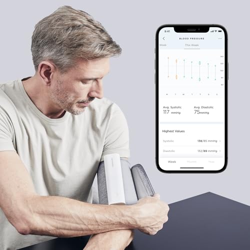 Withings BPM Connect Blood Pressure Cuff - FDA Cleared, WiFi & Bluetooth, 1 Count