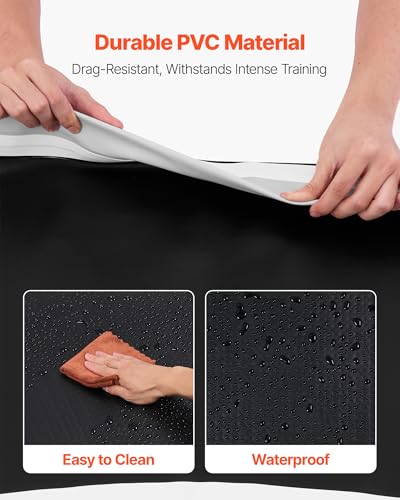 Inflatable 10x10ft Martial Arts Wrestling Mat for Home Gym Training, PVC, Black