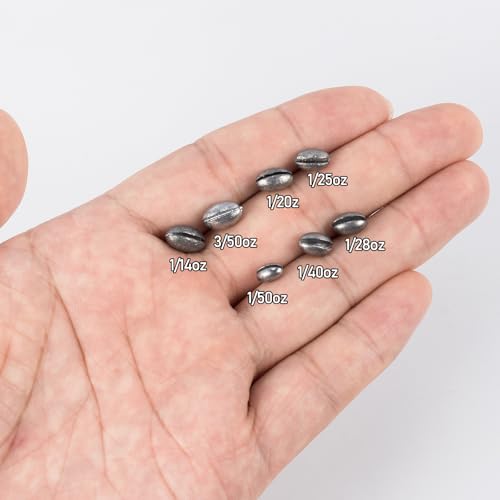 Dr.Fish 100pk Small Oval Split Shot Sinker Clips 1/20oz Fishing Weights