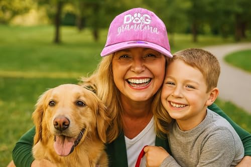 Dog Lover Hat for Men Women - Dog Grandma Baseball Cap Pink Variation
