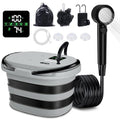 Portable Camping Shower Kit with 20L Foldable Bucket & 13000mAh Battery