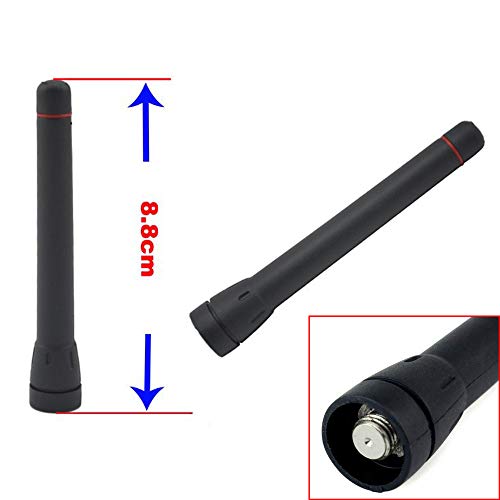 VHF Short Antenna for ICOM Walkie Talkie 136-174MHz - Black, 8.8cm