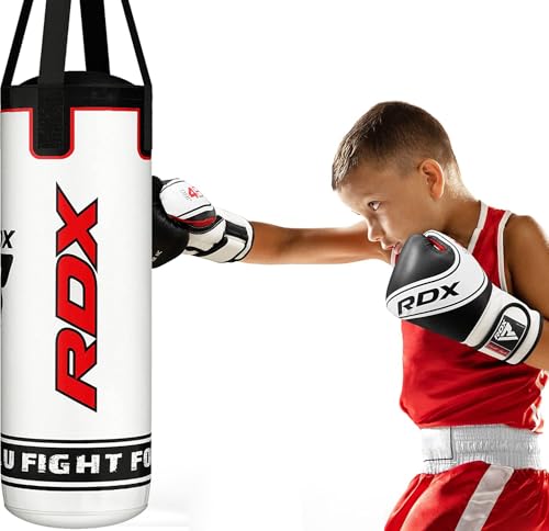 RDX Kids Punching Bag 2FT Unfilled White - Martial Arts & Boxing Training Equipment