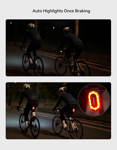 Bike Radar Tail Light with Vehicle Detection & Warning - USB-C Rechargeable